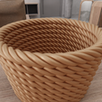 untitled3.png 3D Wicker Mesh Basket with Stl File & Mini Box, 3D Printing, Jewelry Dish, Wicker Decor, Gift for Girlfriend, Wicker Laundry Basket