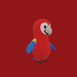 25.png Cartoon Parrot for 3D Printing