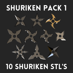 STL file Shuriken 3 Blades Ninja Star Replica 🥷・3D printing idea to  download・Cults