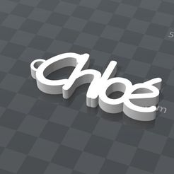 image.jpg Fichier STL gratuit PORTE-CLEF PERSONNALISABLE Chloé・Plan pour imprimante 3D à télécharger