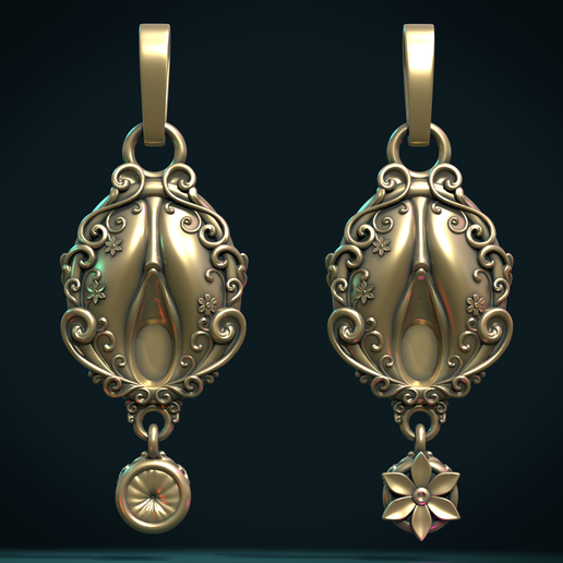 Vagina ornate pendant - 3D model önizlemesi
