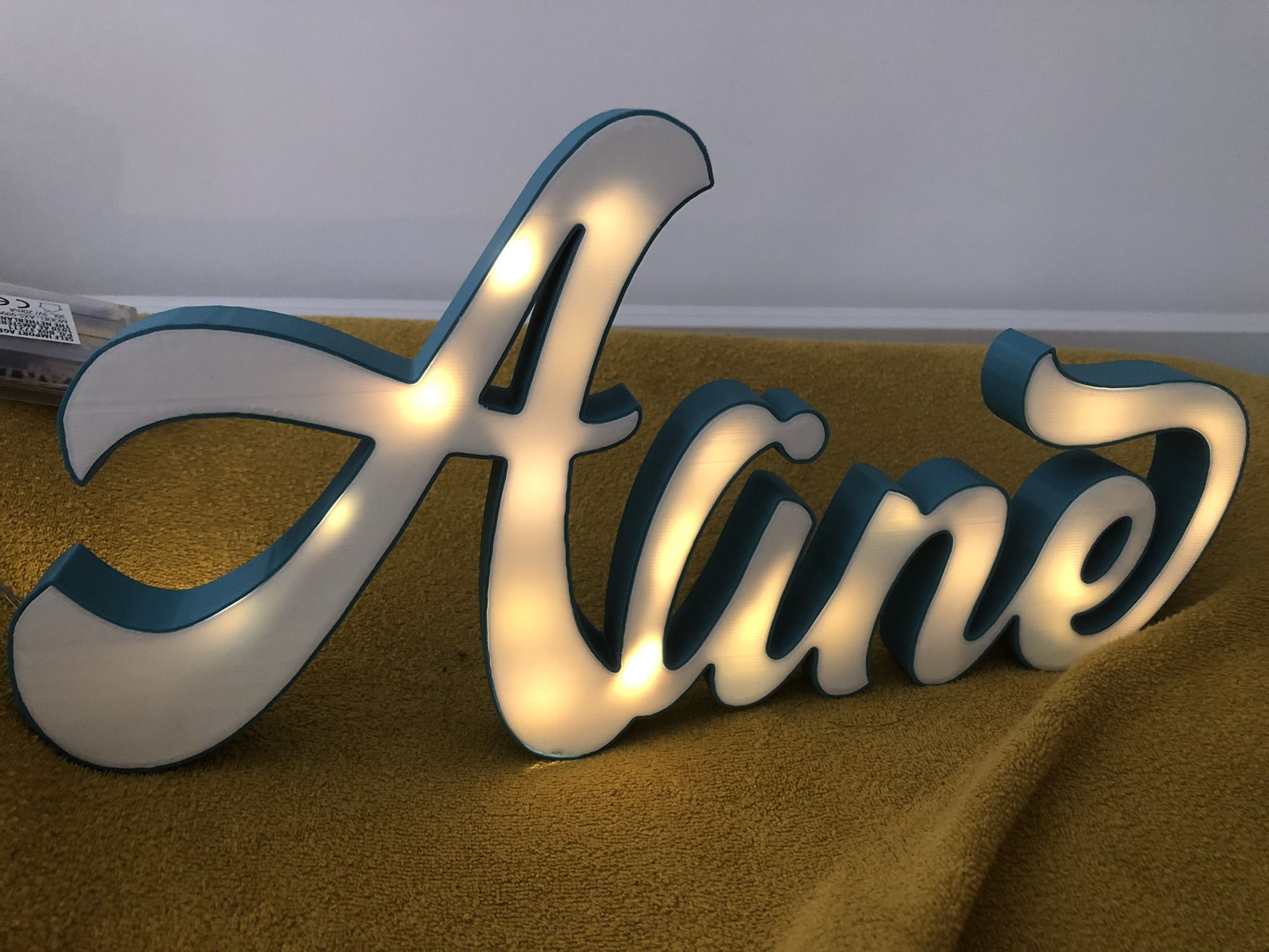 Fichier STL Prénom lumineux Aline・Design pour imprimante 3D à