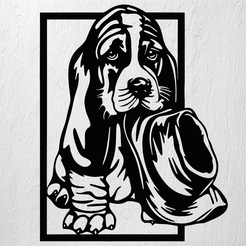 Imagen1-SABUESO-CON-SOMBRERO.png STL file BEAGLE DOG WITH HAT PICTURE WALL ART 2D DECORATION・3D printing template to download