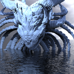 untitled.2932.png Archivo OBJ Escultura del monstruo Cthulhu Squid Deep Sea・Objeto imprimible en 3D para descargar, aramar