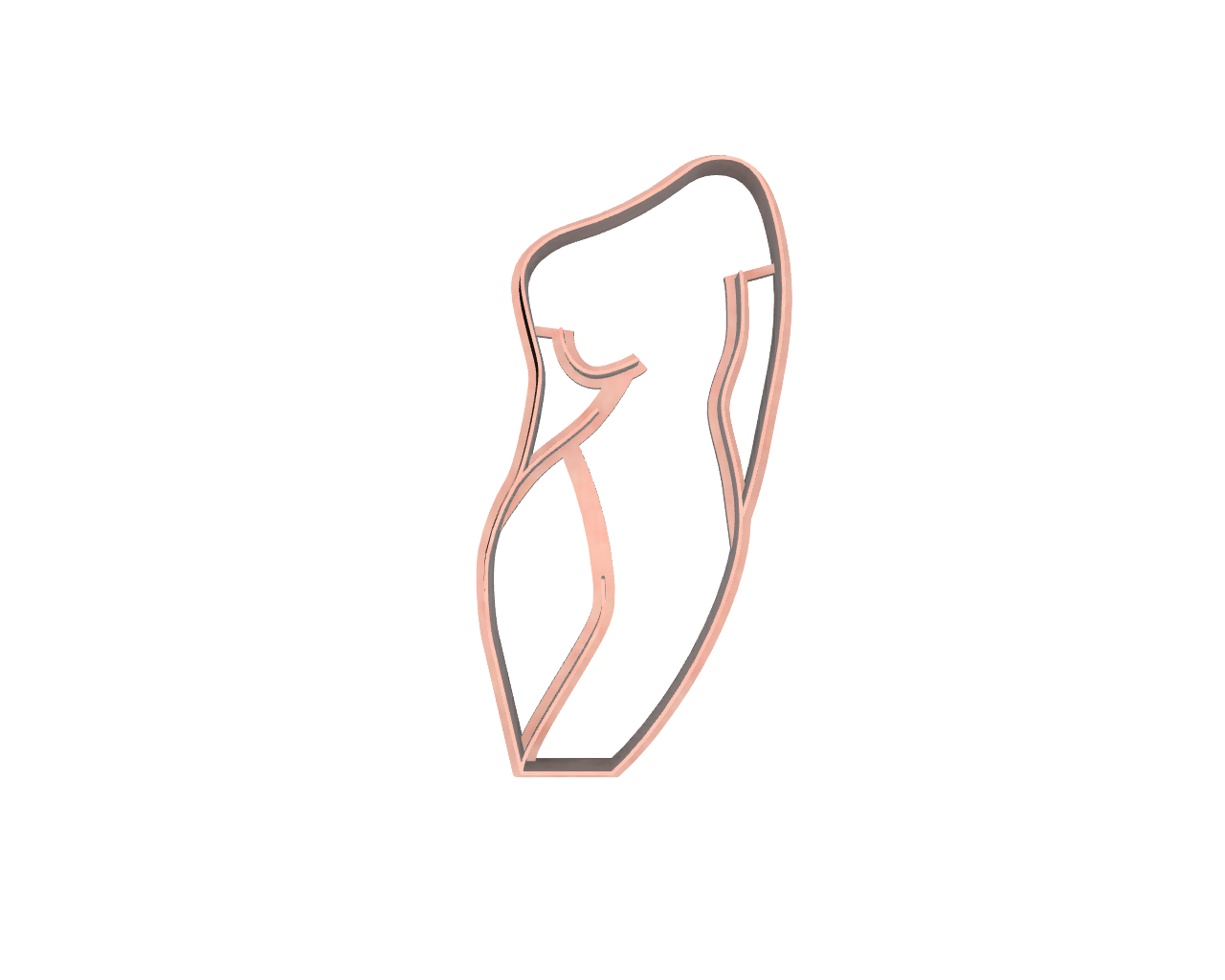 women shape 1 left side .png STL file WOMAN BODY SILHOUETTE CLAY CUTTER・3D printing design to download, carolina19ng