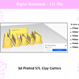 3.png Embossed Shape Clay Cutter for Polymer Clay | Digital STL File | 6 Sizes Embossing Clay Cutters for Earrings