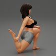 10002.jpg Young Woman Doing Yoga Asana Standing Forward Bend Pose 3D Print Model