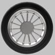 BRW-1.png BRW 890 WHEEL AND STRETCHED TIRE FOR 1/24 SCALE AUTO