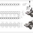 ROLLER CHAIN ANSI 40 WITH ATTACHMENT A1 2X20001.png ROLLER CHAIN ANSI 40 WITH ATTACHMENT A1 AND K1