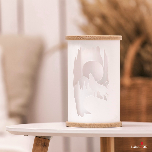 21.png Lámpara de luz artística Howling Wolf