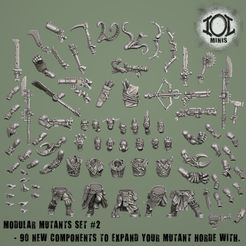 Modular-Mutants-Set-2-Render02.jpg 3D file Modular Mutants Set #2・3D printing model to download