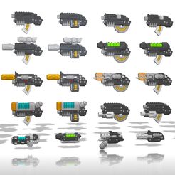 Extra_Weapons_Pack_New_1.jpg 3D file My Little Marine Extra Weapons Pack・3D print design to download, HappyDuck3D