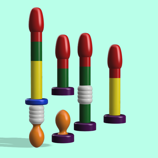 🍆 Modularer Dildo- oder Sexspielzeug-Design-Baukasten (V1)・Kostenlos STL  Datei für ・Cults