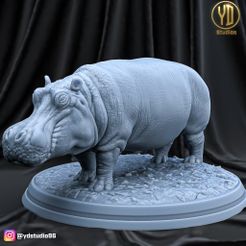 render.jpg Datei STL Nilpferd・Modell für 3D-Druck zum herunterladen