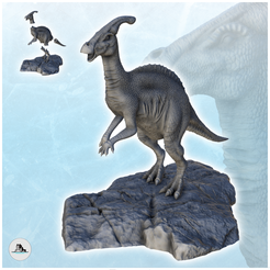 0-2.png Parasaurolophus dinosaur (2) - High detailed Prehistoric animal HD Paleoart