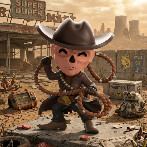 The Ghoul Fallout Cooper Howard Art Toy -3D Printable