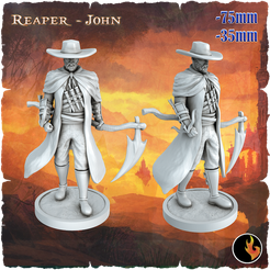 John_original.png 3D file Reaper John - Dark Fantasy Minis・Model to download and 3D print