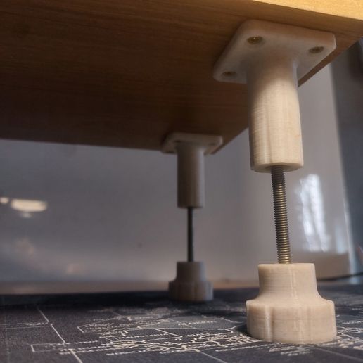 🦶 Adjustable monitor stand feet・ STL File for 3D printing・Cults