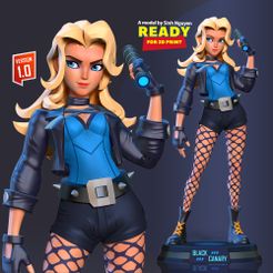 Black_Canary.jpg 3D file Black Canary Stylized・3D printer model to download
