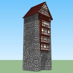 P01.jpg STL file Medieval Tower # 2・3D printer design to download, 3decors
