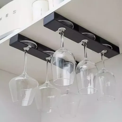 🍷 Hanging Wine Glass Holder Rack・ STL File for 3D printing・Cults - Main Image