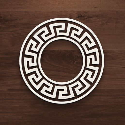 shape_ex137.jpg Greek Key Decorative Circle - Elegant Wall Ornament
