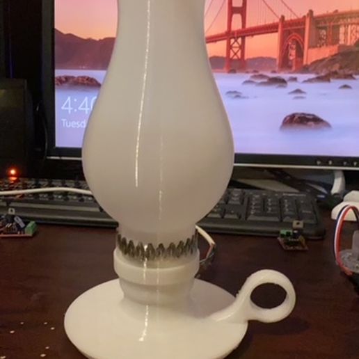 old school candle holder lamp 3D model