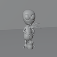 zr13.png Cute Alien Vase Pot - Miniature - STL Printable