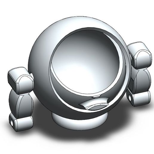 Free STL file Spherical Box Robot with Hands・3D printing template to ...