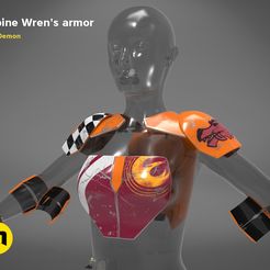 sabine-armor-full-color.540.jpg Sabine Wren's armor - The Star Wars wearable 3D PRINT MODEL