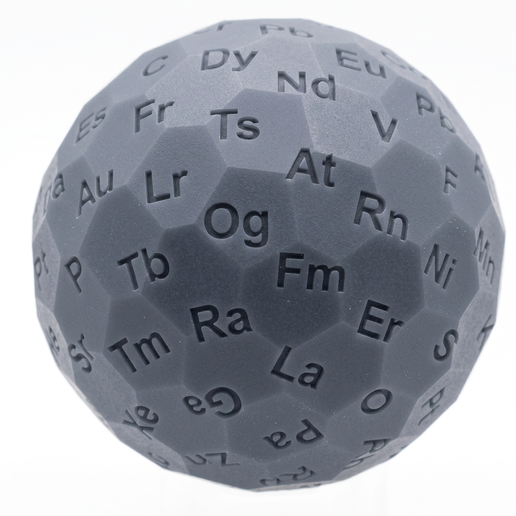 render.png Dice d118 (DICE-CUS-118-1) + Chemical Elements Version