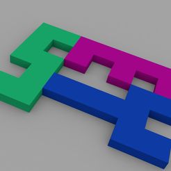 PUZZLE-LETRAS.jpg STL file YES puzzle keychain・3D printer model to download, sebasdesigns