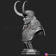 09.jpg LOKI Bust With Helmet - Tom Hiddleston - - Marvel - Avenger 3D print model