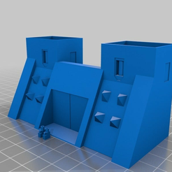 epic_40k_fortress_wall_-_gate_with_heavy_bolter.png Free STL file Wall door small scale・3D printing idea to download