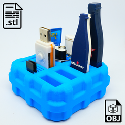 Pendrive-organizer.png Файл 3D Органайзер для подвесных дисков | Обустройство дома・3D-печатная модель для загрузки
