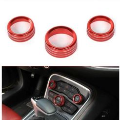 aliexpress.jpg STL file Dodge Challenger Switch Knob Decoration Cover Ring・3D printer model to download