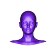 1.stl 3 3D Head Face Female Character Women teenager portrait doll 3D Low-poly 3D model