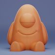 1000021227.jpg Cute Sitting Monster 3D Printing Model