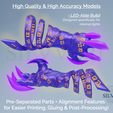 Whole-Render-Cyno-Burst-Claws-LED-Able.png Cyno Burst Claws (LED-Able Build) for Cosplay - Genshin Impact - Instant Download STL Files for 3D Printing