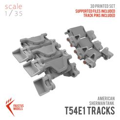 t54e1-v2.jpg Archivo STL Sherman T54E1 Oruga Impresión 3D・Diseño de impresión en 3D para descargar