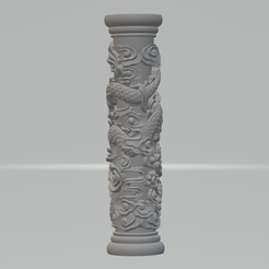 1.png Panlong Column 3D Model 3D print model