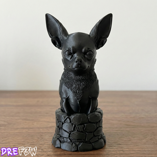 Realistic Chihuahua Sculpture for Decoration