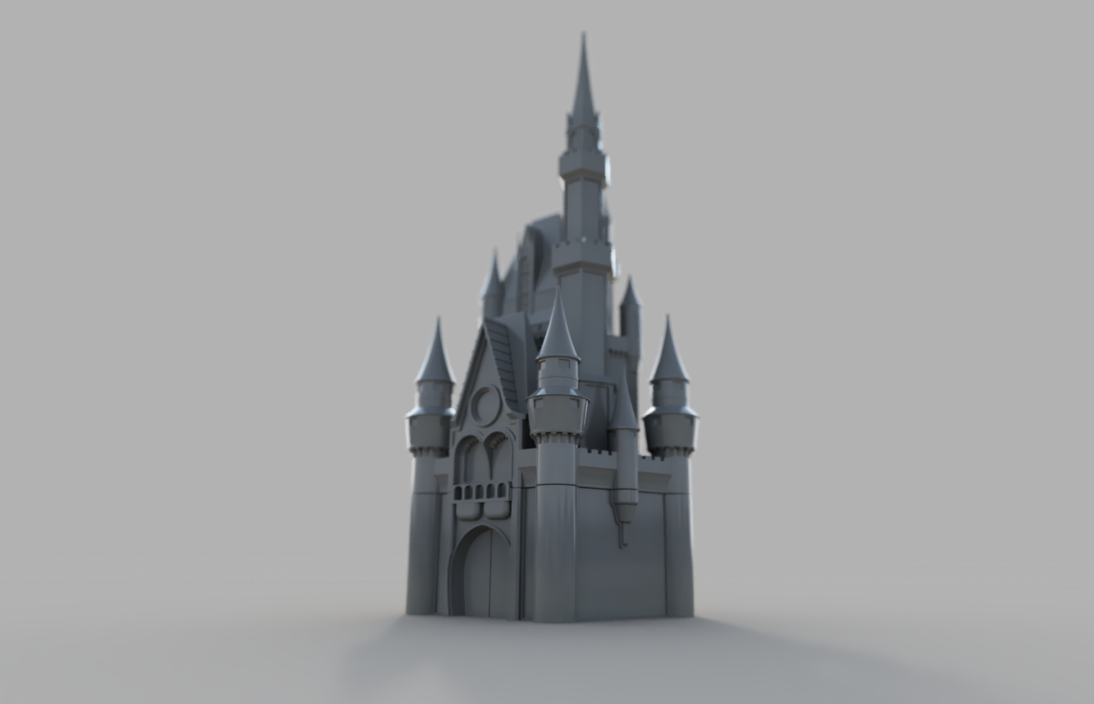 Cropped_1.png OBJ file DISNEY STYLE CASTLE - RING BOX・3D print object to download, SegerbergDesign