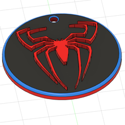 07.png STL-Datei Schlüsselanhänger/Schlüsselanhänger Spiderman (Emblem) kostenlos・3D-druckbare Vorlage zum herunterladen