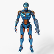 __0002.png Realistic Cyborg: High Tech Metallic Combat 3D Model