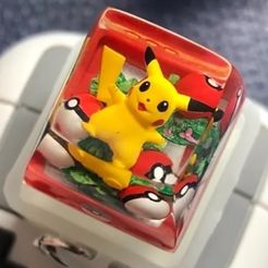 Sin-título.jpg STL file resin keycap pokemon pikachu・3D print model to download