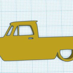 Web-capture_10-11-2023_144542_www.tinkercad.com.jpeg Брелок для ключей Chevrolet C10 1964-66 Short Fleetside Classic Silhouette