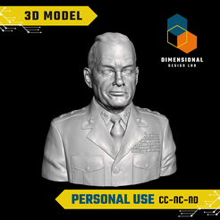 Chesty-Puller-Personal.png 3D Model of Chesty Puller - High-Quality STL File for 3D Printing (PERSONAL USE)