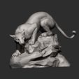 panther7.jpg panther on stone 3D print model