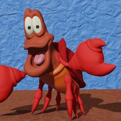 Sebastian1.jpg STL file Sebastian Crab - Little Mermaid・3D print design to download